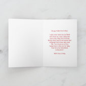 ミニマモダンリストのバレンタインデーのカップルを愛で シーズンカード (内部)