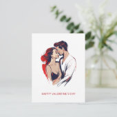 ミニマモダンリストのバレンタインデーのカップルを愛で シーズンカード (スタンド正面)