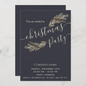 ミニマモダンリストのパイン企業のス枝 招待状 (正面/裏面)