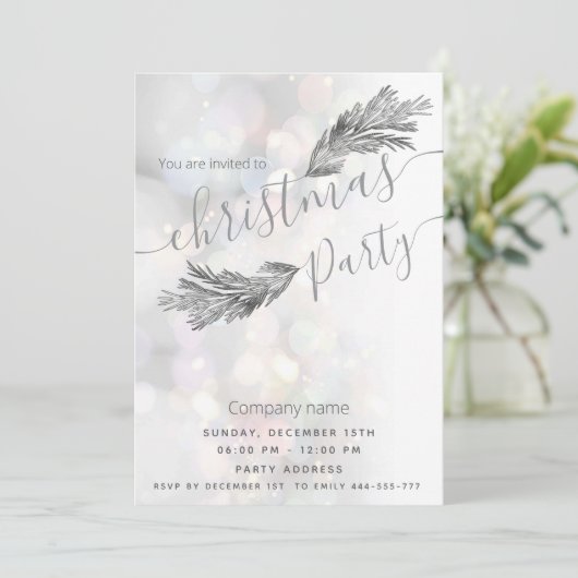 ミニマモダンリストのパイン企業のス枝 招待状 (スタンド正面)