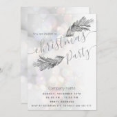 ミニマモダンリストのパイン企業のス枝 招待状 (正面/裏面)