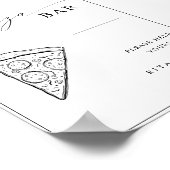 ミニマモダンリストのピザ結婚バーのサイン ポスター (角)