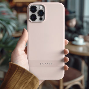 ミニマモダンリストのピンクパーソナライズされた色 iPhone 16 PRO MAXケース