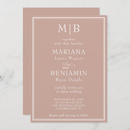 ミニマモダンリストのピ結婚ンク 招待状