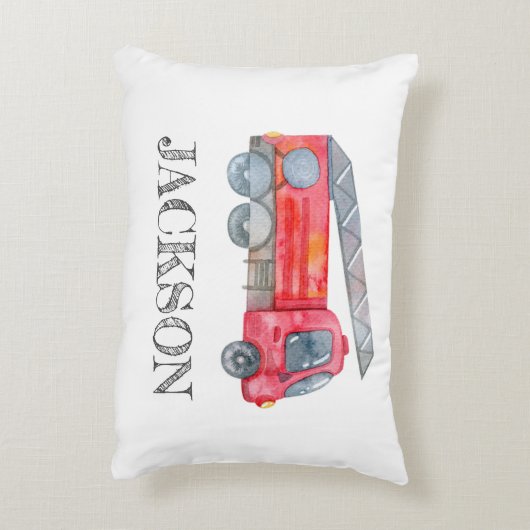 ミニマモダンリストのファイアマン誕生日パーティー アクセントクッション (裏面(縦))