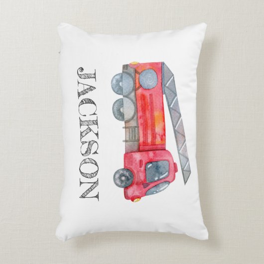 ミニマモダンリストのファイアマン誕生日パーティー アクセントクッション (正面(垂直))