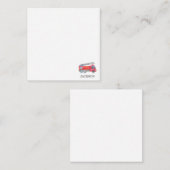 ミニマモダンリストのファイアマン誕生日パーティー エンクロージャーカード (正面/裏面)