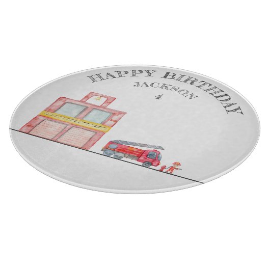 ミニマモダンリストのファイアマン誕生日パーティー カッティングボード (角)