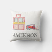 ミニマモダンリストのファイアマン誕生日パーティー クッション (裏面)