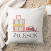 ミニマモダンリストのファイアマン誕生日パーティー クッション (ブランケット)