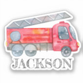 ミニマモダンリストのファイアマン誕生日パーティー シール (正面)