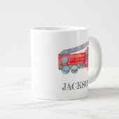 ミニマモダンリストのファイアマン誕生日パーティー ジャンボコーヒーマグカップ (正面右)