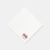 ミニマモダンリストのファイアマン誕生日パーティー スタンダードカクテルナプキン (角)