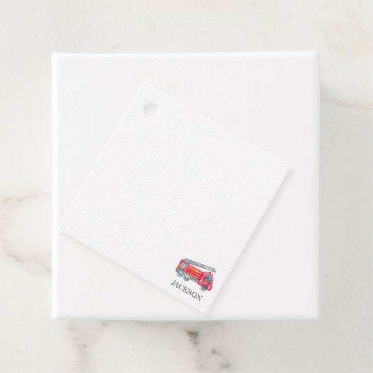 ミニマモダンリストのファイアマン誕生日パーティー フェイバータグ (インサイチュ)