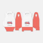 ミニマモダンリストのファイアマン誕生日パーティー フェイバーボックス (折り畳みなし)