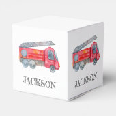 ミニマモダンリストのファイアマン誕生日パーティー フェイバーボックス (裏面サイド)