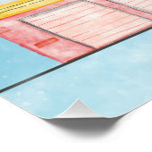 ミニマモダンリストのファイアマン誕生日パーティー ポスター (コーナー)