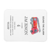 ミニマモダンリストのファイアマン誕生日パーティー マグネット (横)