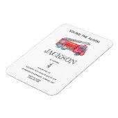 ミニマモダンリストのファイアマン誕生日パーティー マグネット (左側)