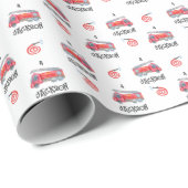 ミニマモダンリストのファイアマン誕生日パーティー ラッピングペーパー (ロールコーナー)