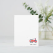 ミニマモダンリストのファイアマン誕生日パーティー 出欠カード (スタンド正面)