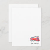 ミニマモダンリストのファイアマン誕生日パーティー 出欠カード (正面/裏面)