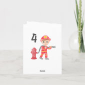 ミニマモダンリストのファイアマン誕生日パーティー 招待状 (裏面)