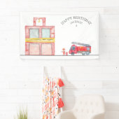 ミニマモダンリストのファイアマン誕生日パーティー 横断幕 (インサイチュ)