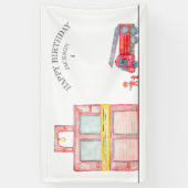 ミニマモダンリストのファイアマン誕生日パーティー 横断幕 (縦)