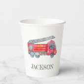 ミニマモダンリストのファイアマン誕生日パーティー 紙コップ (裏面)