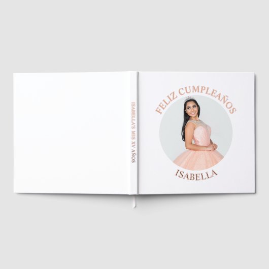 ミニマモダンリストのフェリーズ・クンプレーニョス丸い写真 ゲストブック (全面)