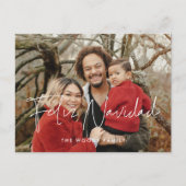 ミニマモダンリストのフェリーズ・ナビダッドのクリスマスフォト ポストカード (正面)