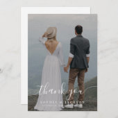 ミニマモダンリストのフルフォトサンキュー サンキューカード (正面/裏面)