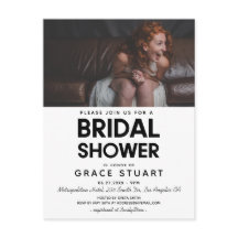 ミニマモダンリストのブライダルシャワー写真の招待