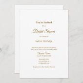 ミニマモダンリストのブライダルシャワー招待 招待状 (正面/裏面)