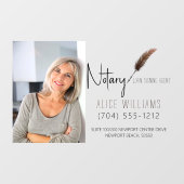 ミニマモダンリストのブラウンと白の公証人写真 ウィンドウサイン (シート)