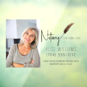 ミニマモダンリストのブラウンと白の公証人写真 ウィンドウサイン (シート3)