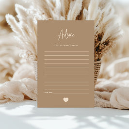 ミニマモダンリストのブラウンジェンダーがアドバイスカードを表示