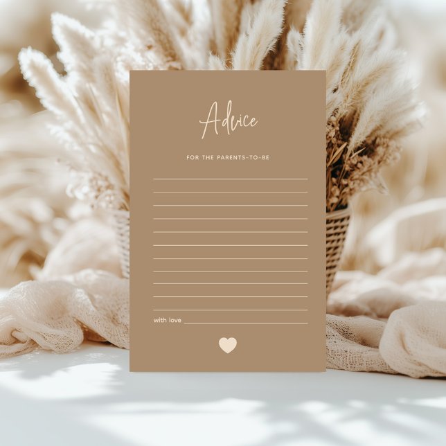 ミニマモダンリストのブラウンジェンダーがアドバイスカードを表示 (クリエイターアップロード済み)