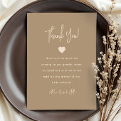 ミニマモダンリストのブラウンジェンダーの発表 サンキューカード