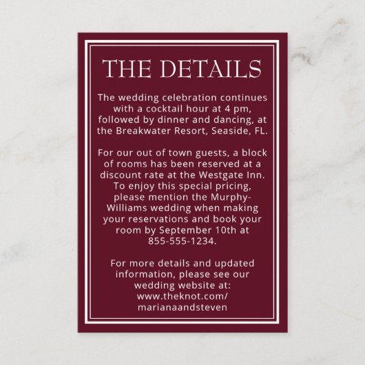 ミニマモダンリストのブルゴーニュ詳細 エンクロージャーカード (正面)