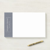 ミニマモダンリストのブルーリネンとアイボリー10" x 6" ポストイット (デスク)