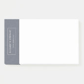 ミニマモダンリストのブルーリネンとアイボリー10" x 6" ポストイット (正面)