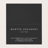 ミニマモダンリストのプレーンエレガントグレー 名刺 (外部フラット)