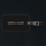 ミニマモダンリストのプレーンエレガントブラックとホワイト ラゲッジタグ<br><div class="desc">あなたもしは表現自分の仕事の倫理とスキルを反映する方法で自分自身を望む、これは自分のためである。、読み取り、ミニマシンプルリスト、デザインであなたの人格を表示モダンする。</div>