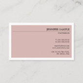 ミニマモダンリストのプレーンエレガントヴィンテージ色 名刺 (裏面)