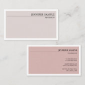 ミニマモダンリストのプレーンエレガントヴィンテージ色 名刺 (正面/裏面)