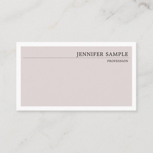 ミニマモダンリストのプレーンエレガントヴィンテージ色 名刺 (正面)