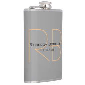 ミニマモダンリストのプレーンシンプルモノグラム管理者 フラスク (右)