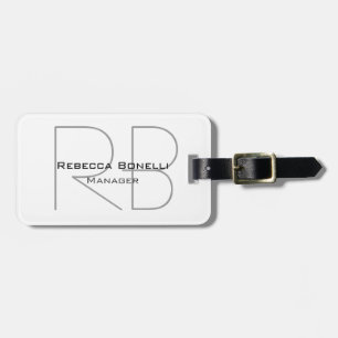 ミニマモダンリストのプレーンシンプルモノグラム管理者 ラゲッジタグ